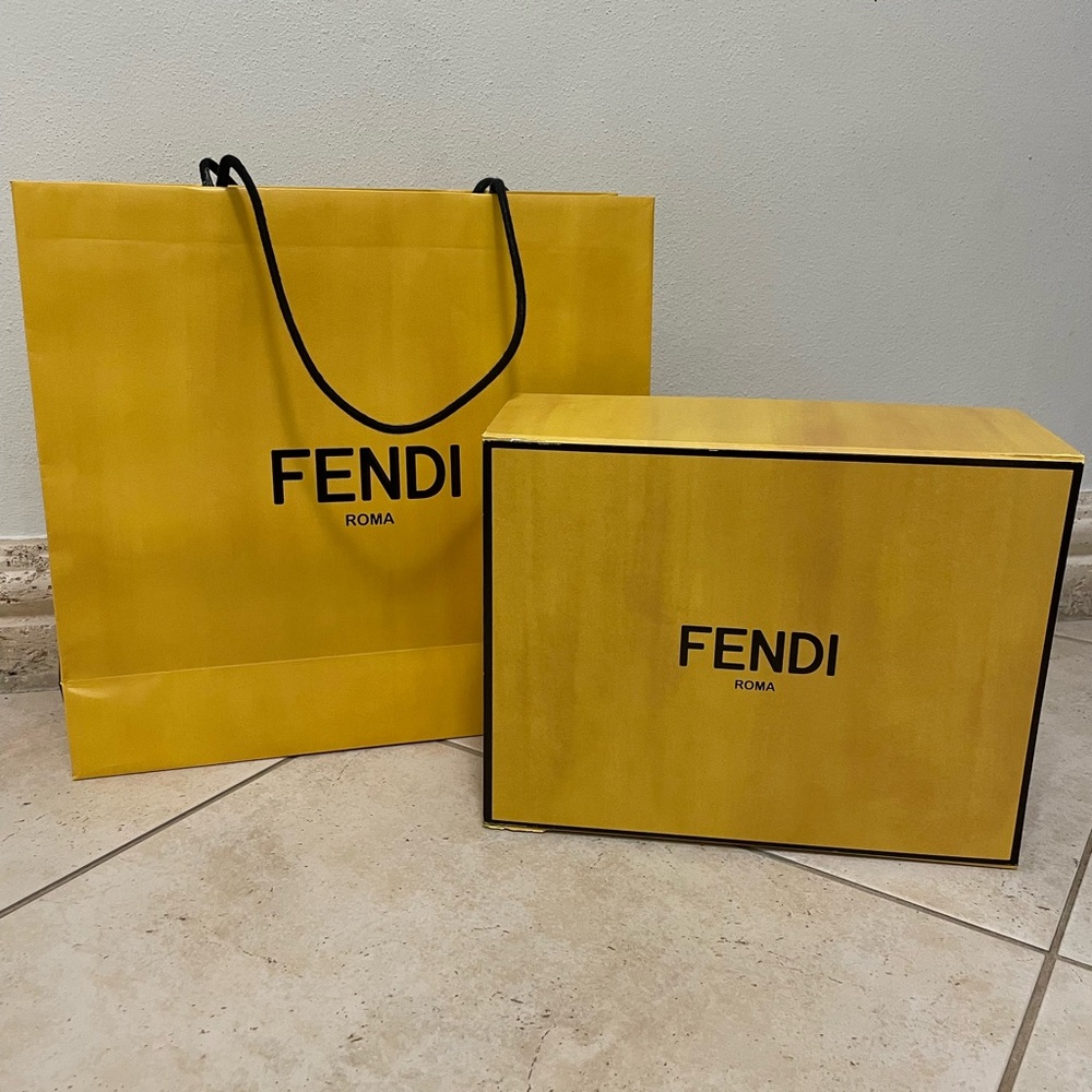Large Fendi gift box with gift bag included!